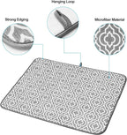 SUBEKYU 24" x 18" Dish Drying Mat, Dish Mat Drying Kitchen Mat Large, Absorbent - Image 4