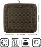 Brown Antique Tabriz Rug Dish Drying Mat - Image 2