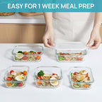 Vtopmart 8 Pack Glass Food Storage Containers - Image 7