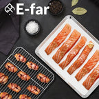 E-far Baking Sheet with Wire Rack, Large Stainless Steel Cookie Sheets Pan & - Image 7