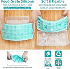 Silicone Ice Cube Tray with Leak-Proof Lid & Storage Bin - Image 3