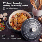 Zulay Kitchen 7.7 Quart Enameled Cast Iron Dutch Oven Pot - Image 6