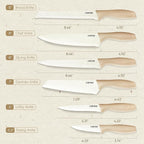 CAROTE 12PCS Knife set with Blade Guards, Granite Nonstick Ceramic Coating - Image 2