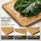 Extra Large Cutting Board Set of 4, Bamboo Cutting Boards - Image 2