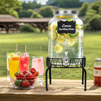 DHSBTLS 2 Gallon Glass Drink Dispensers, 1 Pack Clear Beverage Dispenser - Image 7