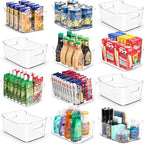 12 PACK Multiuse Clear Plastic Storage Bins - Image 9