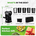 NutriChef 5 in 1 Cheese Grater & Shredder | 5 Different Blades - Image 8