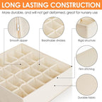 Criusia 6 Pack Sock Underwear Drawer Organizer Dividers, 58 Cell Foldable - Image 5