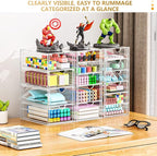 Acrylic 3 Pack Desk Organizers and Accessories, Makeup Organizer Storage - Image 7