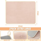 Hushee 2 Pack Extra Large Dish Drying Mat Microfiber Absorbent Dish Drying Pad - Image 2