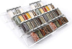 MIUKAA Clear Acrylic Spice Drawer Organizer, 4 Tier- 2 Set Expandable From 13" - Image 8