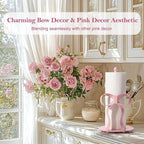 Pink Bow Paper Towel Holder Coutertop - Image 3