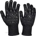 Grill Armor Oven Gloves with Fingers – Extra Long Cuff, 932°F Heat, Fire & Cut by GrillArmorGloves