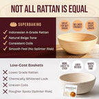 Superbaking 2 pcs Banneton Bread Proofing Basket, Sourdough Starter Kit - Image 2