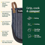 Cuisinart Heritage Mini Oven Mitts – 5.5” x 7” Heat-Resistant Kitchen Mitts - Image 5