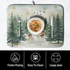 Reindeer Tree Snowflakes Christmas Dish Drying Mats - Image 4
