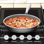 LOLYKITCH 7 QT & 12 Inch Ceramic Nonstick Cookware Set - Image 5