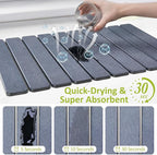 Large Stone Dish Drying Mat for Kitchen Counter, Collapsible Quick Dry Stone - Image 4