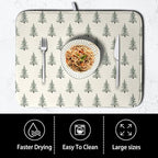 Christmas Tree Dish Drying Mat Winter Xmas Holiday Drying Mats Microfiber - Image 4