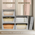 Pinkpum 8 Pack Closet Organizers and Storage Plastic Stackable Storage Bins - Image 4
