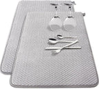 2 Pack Microfiber Dish Drying Mat, 24 x 17 inch Super Absorbent Drying Pad by Baaxxango