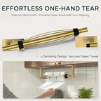 FORIOUS Paper Towel Holder Under Cabinet, Single Hand Operable - Image 4