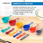 Farberware 12-Piece Measuring Cup and Spoon Set – Color-Coded Kitchen Measuring - Image 4