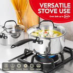 MICHELANGELO Tri-Ply Stainless Steel Saucepan - Image 6