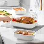 MALACASA Casserole Dishes for Oven, Ceramic Baking Dishes Set of 3, Rectangular - Image 7