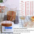 3 Piece Glass Measuring Cup Set, Includes 2-Cup, and 8-Cup High Borosilicate - Image 3