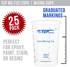 TCP Global 32 oz. Graduated Plastic Mixing Cups - Image 2