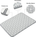 SUBEKYU Dish Drying Mats for Kitchen Counter, Microfiber Absorbent Dish - Image 4