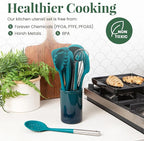 Larder & Vine 12-Piece Silicone Kitchen Cooking Utensils Set - Image 5