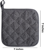 DII Basic Terry Collection Quilted 100% Cotton, Mineral Gray, 3 Piece - Image 2