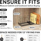Simple Houseware Expandable Pan Organizer Rack, 10 Adjustable Compartments - Image 3