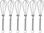 Anaeat 6 Pack Small Wire Whisks, Portable Stainless Steel Kitchen Tiny Whisk & by Anaeat