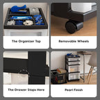 IRIS USA Plastic Drawer Storage Organizer Rolling Cart, - Image 7