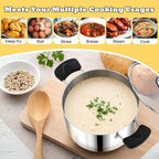 4 Quart 3-Ply Cooking Stock Pot - Image 5