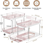 Delamu 2-Tier Multi-Purpose Bathroom Under Sink Organizers and Storage - Image 2