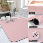 HotLive Dish Drying Mat for Kitchen Counter, Heat Resistant Drainer Mats - Image 3