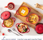 LOVECASA Mini Cocotte Set, 12 OZ Small Casserole Dishes - Image 2