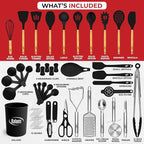 Kaluns 50 PCS Silicone Kitchen Utensils Set Complete Kitchen Set - Image 3