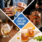 mossime Large Ice Cube Molds: 3pack Square Whiskey Silicone Ice Cube Trays - Image 7