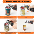 Can Opener Manual with Magnet, Soft Grip Rubber Handle Sharp Blade Smooth Edge - Image 4