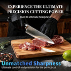Knife Set, 15 Piece Premium Kitchen Knife Block Set, Razor-Sharp, High Carbon - Image 6