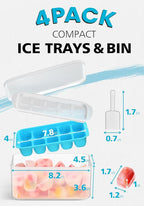 DOQAUS Ice Cube Tray with Lid and Bin - Image 6