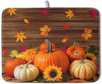 AutumnThanksgiving Pumpkin Dish Drying Mat by Kwlegh