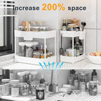 Sevenblue 2 Pack Under Sink Organizer, Under Bathroom Cabinet Organizer - Image 3