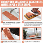HMPLL Knife Sharpening Stone Set, Professional Whetstone 4 Side Grit 400/1000 - Image 3
