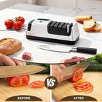 Silver Professional 3-Stage Electric Knife Sharpener - Image 4